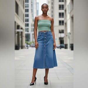 American Eagle Outfitters, Sage Green, Tube Top Bandeau, Size M